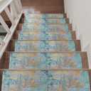 Tiveney Stair Treads Non Slip 15PCS 8"x30" Stair Treads for Wooden Steps, Rubber Backing Stair Runner Washable Reusable Staircase Step Treads, Indoor Safety Carpet Step Treads for Kids Elders Dogs (Rosy)