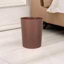 UUJOLY Plastic Small Bathroom Trash Can Wastebasket Garbage Can, Brown | Sturdy-Easy to Clean, Bathroom, Laundry Room, Kitchen, Office, Kids Room, Dorm, Bedroom, 1.8 Gallon