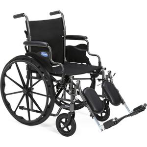 Invacare Wheelchair for Adult, Compact Folding Manual Wheel Chair with Flip-Back & Removable Desk-Length Arms, Fold-Down Backrest, Lightweight Design, Swing-Away Footrests, 300lb Weight Capacity