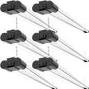 Sunco 6 Pack LED Shop Lights for Workshop 4FT, Linkable Garage Lighting, 4500 LM, 40W (150W Equivalent), 5000K Daylight, Surface + Suspension Mount, 48 Inch Integrated Fixture, Black.