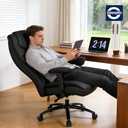 Big and Tall Office Desk Chair with 5-Position Armrests, 650 LBS Heavy Duty Executive Office Chair Comfy, Extra Wide Seat, High Back Computer Chair with Lumbar Support, Reclining Tilt Lock