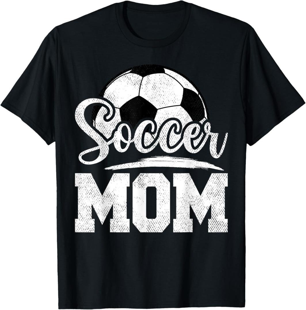 Soccer Mom Soccer Player Game Day Mother's Day T-Shirt (Black) S