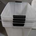 IRIS USA 6-Pack 54 Quart Storage Bins with Lids, Pearl