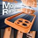 TOCOL Magnetic for iPhone 16 Pro Case, Upgraded Full Camera Protection, Compatible with Magsafe, Drop Protection, Translucent Matte Back for iPhone 16 Pro 6.3 inch (Orange)