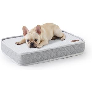 ZOMISIA Breathable Orthopedic Dog Bed for Medium Dog, Reversible Warm & Cooling Dog Bed Mattress for All Season, 4" Thick Honeycomb Supportive Pet Bed with Detachable Non-Slip Bottom, Waterproof Cover