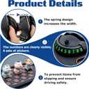 2 PCS Multifunction Car Anti-Slip Mat, All in One Car Organizer Pad,Universal Car Anti Slip Mat Phone Holder,Rotatable Vehicle Phone Holder with Temporary Parking Number,for Sunglasses,Keys,Gadgets