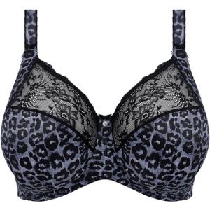 Elomi Women's Morgan Banded Comfort & Support. Three-Section Cup, Side Frame, Stretch Lace. Dd+ Bras (36DD, Snow Leopard)