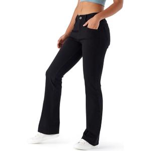 High Waisted Bootcut Jeans for Women, Fitted with Soft Stretch Fabric for Straight Leg Fit & Jeggings Comfort, Medium, Black