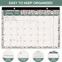 Desk Calendar 2026, 18 Months Calendar Runs from January 2026 to June 2027 - Large 17" x 12" Desktop/Wall Monthly Calendar for Home School, or Office - Rustic Botanical