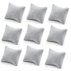 6 Pcs Velvet Bracelet Watch Pillow for Jewelry Displays (Grey)