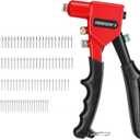 Arrow Hand Riveter Kit, RT187M Professional Pop Rivet Gun with 3/32", 1/8", 5/32", 3/16" 100 Pieces Rivets (Each 25 Pieces), Great for Metal, Gutter and Automotive Work