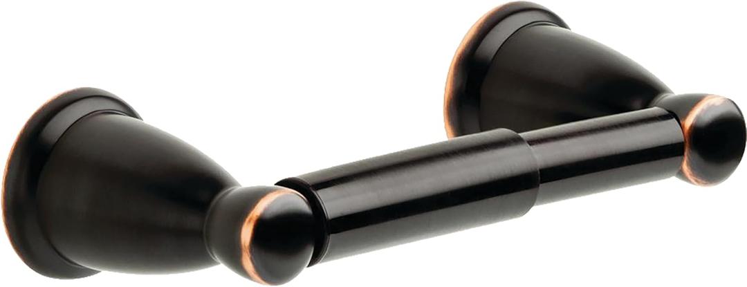 Franklin Brass Kinla (1-Pack) Toilet Paper Holder Oil Rubbed Bronze Tissue Roll Holder for Bathroom Organization and Storage Spring-Loaded Toilet Tissue Holder Wall Bathroom Accessories KIN50-OB1