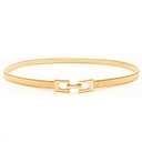 Tanpie Skinny Waist Belt of Women Elastic Metal Stretch Chain Belt Gold Medium