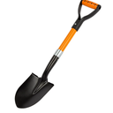 28-inch Small Round Shovel With D-Handle - Kids Metal Beach and Camp Shovel, Garden Tool With Fiberglass Handle