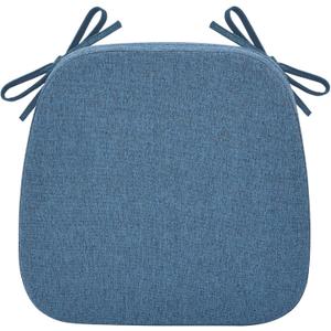 Shinnwa Chair Pad for Dining Chair, Non-Slip Kitchen Chair Cushion with Detachable Straps and Machine Washable Cover, 17x16x2in, Blue