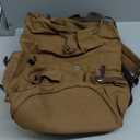 Retro Canvas & Leather Laptop Backpack, 15.6 Inch Durable Unisex Bag for Hiking, Work & Travel, Water Resistant Daypack