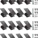 Hurricane Window Board-Up Clips Universal and Reusable Hurricane Storm Plywood Clips for Windows with Door Handles and Screws 1/2 inch 16 Pack (1/2")