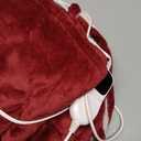Westinghouse Wearable Heated Throw Blanket, Electric Heated Wrap Poncho Shawl with Pockets, 6 Heating Levels & 2 to 10 Hours Time Settings, 50 x 60 Inch, Red