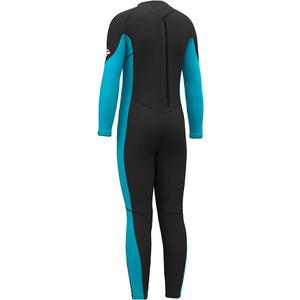 Hevto Kids Wetsuit for Boys Girls Toddler Youth 3/2mm Neoprene Full Wet Suits in Cold Water for Swimming Surfing Diving (8, K1-3mm-Back Zip-Blue)