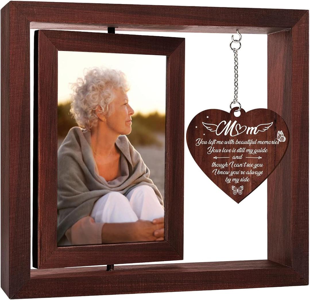Vetbuosa Memorial Gifts for Loss of Mom, Mother's Day Gift for Mom in Heaven, Bereavement Picture Frame, Sympathy Gifts for Loss of Mother, Remembrance Funeral Condolence Grief Gift,Fits 4x6 In Photo