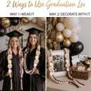 Lyrow 50'' 2026 Graduation Lei Double Braided Strands Graduation Ribbon Leis with 4 Satin Flowers Congrats Graduates Money Leis Class of 2026 Gift for Men Women