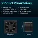 HG Power 6 Inch Exhaust Fan, 308CFM Wall Exhaust Fan for Kitchen, Metal Extractor Fan for Attic, Garage, Window Ventilation, HVAC System