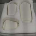 Ceramic Vase Set of 3, Modern Multicolor Pattern Flower Vases for Home Decor, Office, Centerpieces, Boho Farmhouse Style (White)