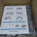 NADAMOO Freezer Organizer Bins, 2 Packs Large Expandable Stackable Chest Freezer Containers with Handle, Metal Adjustable Storage Baskets for Fridge, Deep Freezer, Cabinet, Kitchen, Pantry - Black