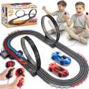 Race Track Toy Sets for Kids - Battery High-Speed 1:64 Scale Dual Slot Car Track Toys with 2 Controllers & 2 Slot Cars - Birthday Gifts for Boys Girls Children Age 3 4 5 6 7 8 9 10 11 12 Years Old