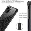 ZHEGAILIAN for iPhone 15 Pro Case, Military-Grade Protection, All-Around Shockproof Corners, Anti-Scratch Phone Case for iPhone 15 Pro - Black Grey Leopard