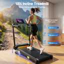 YPOO 13% Incline Walking Pad Handle 6.2MPH RGB Light Foldable | Home & office, 13% incline with RGB light, 6.2MPH speed, handle bar, 300LBS, Portable Folding Walking Treadmills & App