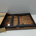 SONGMICS Bed Laptop Desk, Folding Bed Tray for Laptop up to 15.6 Inches, Adjustable Angle and Height, Portable for Working Reading Writing Breakfast, Bamboo Legs, Drawer, Ebony Black ULLD105BE01