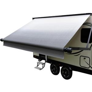 Dulepax RV Awning Fabric Replacement(11'2" Fabric) Heavy Duty 18.5 oz Vinyl Fabric -Camper Awning Replacement Universal Replacement RV Awnings for All Awning Brands-Senior Fade Grey (Gray)