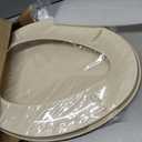 HIGHCRAFT Premium Elongated Toilet Seat with Slow-Close Design, Adjustable Hinges & Quick Removal Mechanism - Molded Plastic Toilet Seat - Fits Standard Elongated Toilets - Oval Seat in Bone/Beige