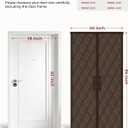 AEOCOO Insulated Door Curtains, Fit Size up to 36 x 80 Inches for Doorways/Front/Back/Basement, Magnetic Thermal Door Cover for Winter, Oxford Filled with Thick Cotton to Keep Warm, Brown, Diamond