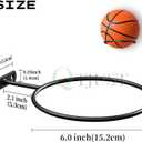 6in Metal Ball Holder Wall Mount for Basketball Football Display | Space-saving metal ball holder bulk, sturdy wall bracket stores basketball, soccer and volleyball for neat room organization