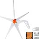VEVOR 500W Wind Turbine Generator, 12V Wind Turbine Kit, 5-Blade Wind Power Generator with MPPT Controller, Adjustable Windward Direction & 2.5m/s Start Wind Speed, Suitable for Home, Farm, RVs, Boats