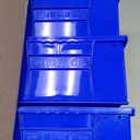 Akro-Mils 30230 AkroBins Plastic Storage Bins, Space-Saving Stackable Bins for Garage, Pantry, Craft Organization, 10.5 "L x 5.5 "W x 5"H, Blue, 12-Pack