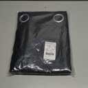 NICETOWN Pitch Black Solid Thermal Insulated Grommet Blackout Curtains/Drapes for Bedroom Window (2 Panels, 42 inches Wide by 63 inches Long, Black)