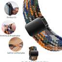 Qimela Sport Loop Compatible with Apple Watch Band 38mm 40mm 41mm 42mm 44mm 45mm 46mm 49mm for Women Men,Magnetic Strap Stretchy Braided Wristband for iWatch Series 11 10 9 8 7 6 5 4 SE Ultra 3 2 1, Blue