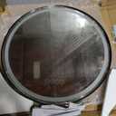 24 Inch Wall-Mounted Round Bathroom Mirror with LED-Lights - Frame Vanity Mirrors (24" x 24", Black)