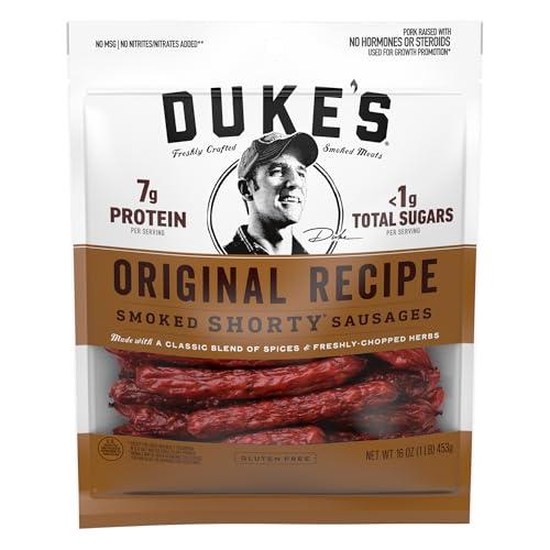 Duke's Pork Original Smoked Shorty Sausages, 7g Protein Per Serving, Great for Charcuterie Boards, 16 oz. Pack of 8 By DEC 27 2025