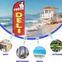 Fresh Deli Feather Flag for Business Advertising 6 FT Swooper Flag for Storefronts Retailers Shops Food Trucks Events and Fairs (Flagpole Not Included)