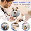 Supet Inflatable Dog Cone Collar Alternative After Surgery, Doggie Neck Donut Collar Recovery ECollar for Post Surgery, Soft Dog Cone for Small Medium Puppies Cats, Small