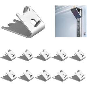 10 Piece Set of Refrigerator Refrigerated Shelf Replacement Clip Brackets. Refrigerator Buckles. Refrigerator Freezer Brackets. Stainless Steel Hook Rack Clips
