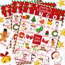 Officygnet Christmas Bingo Game for Kids - 32 Players Christmas Bingo Cards for Family Activities, Large Group, School Classroom, Xmas Party Games Supplies, Christmas Party Favor for Kids Adults