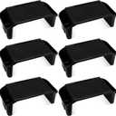 Leinuosen 6 Pcs Kids Lap Desk Tray with Storage Plastic Breakfast Laptop Trays with Side Pockets and Slot Portable Lap Bed Table for Writing Eating Game Classroom Snacks Boy Girl (Black)