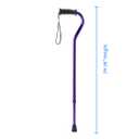 Medline Gel Grip Aluminum Cane with Offset Handle, Adjustable Height 29"-38", 300 lb. Weight Capacity, Purple - Ideal Mobility Aid