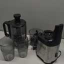 AMZCHEF Cold Press Juicer, 5.4" Juicer Machines with Large Feed Chute for Whole Fruits & Vegetables, Stainless Steel Juice Extractor with Large Auger, Triple Strainers, Easy Cleanup & Assembly