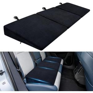 Car Seat Wedge Cushion 3Pcs, Comfortable Car Back Seat Gap Filler to Level Car Backseat, Automotive Foam Wedge Pad for Travel Truck Camping Office & Napping, Black